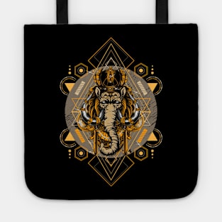 Elephant / Urban Streetwear / Elephant With Ornaments Tote