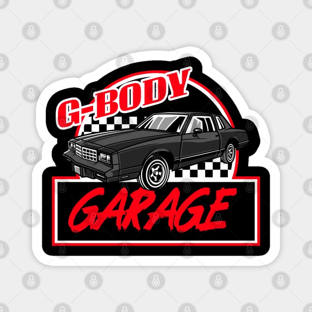 G Body Garage Car checkered Flag Racer Magnet by Carantined Chao$