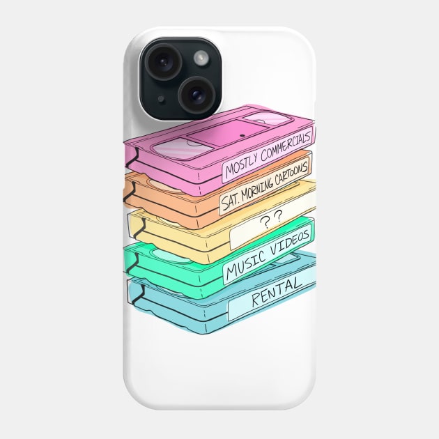 My VHS Recordings - Rainbow Phone Case by jzanderk