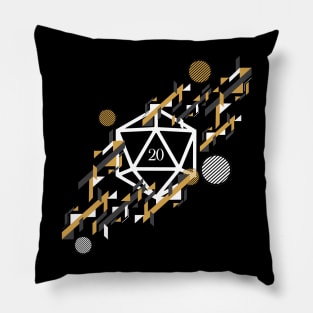 Abstract D20 Dice Tabletop Role-Playing Game Pillow