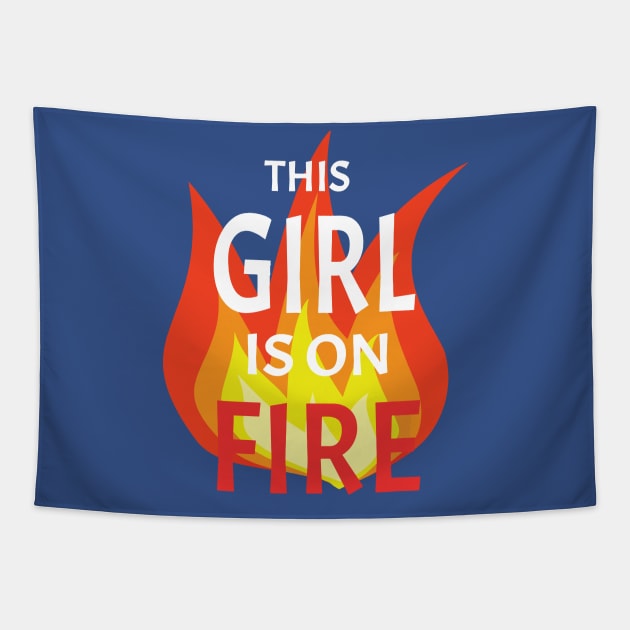 This Girl is on Fire 1 Tapestry by gwynethhelga