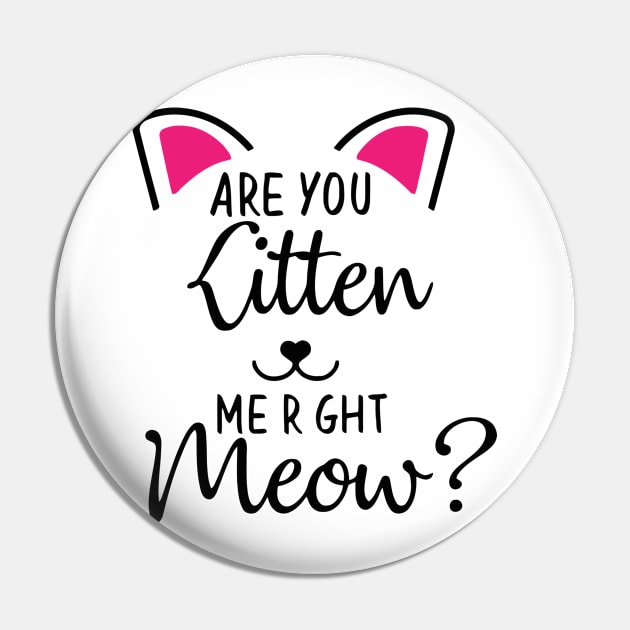 Kitten Me Right Meow Pin by lombokwetan