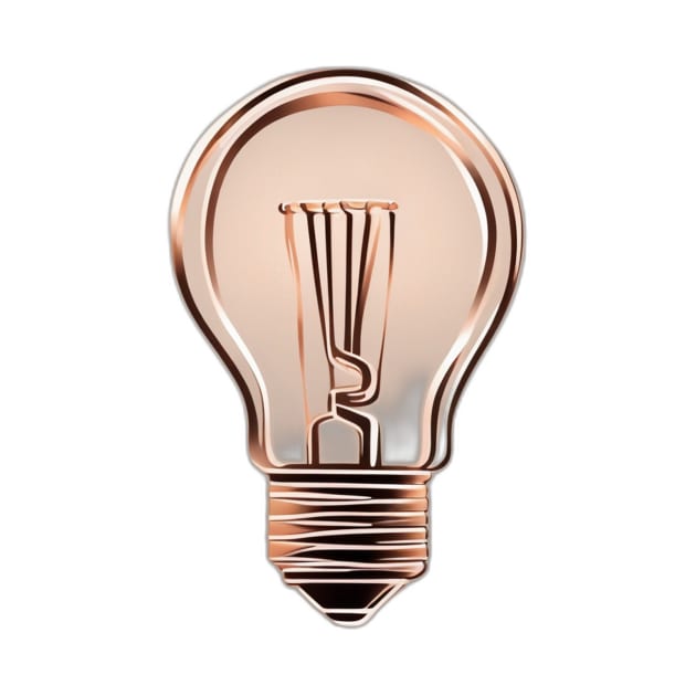 Light Bulb Rose Gold Shadow Silhouette Anime Style Collection No. 425 by cornelliusy