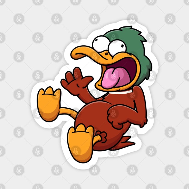 Crazy Laughing Duck Magnet by TheMaskedTooner