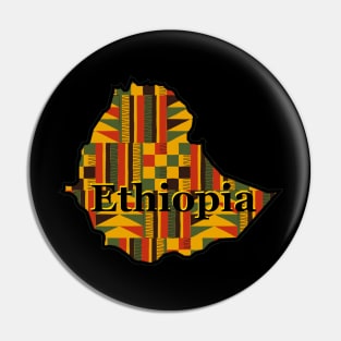 Ethiopia outline pattern Pin