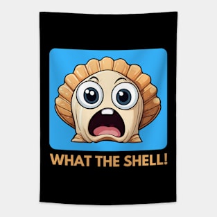 What The Shell | Seashell Pun Tapestry