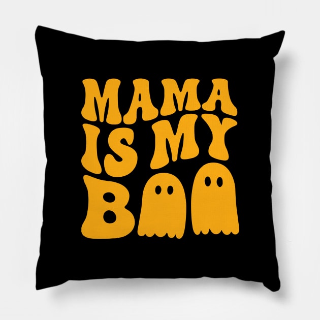 Groovy Mama Is My Boo Halloween Kids Toddler Boys Girls , mom Pillow by sarabuild