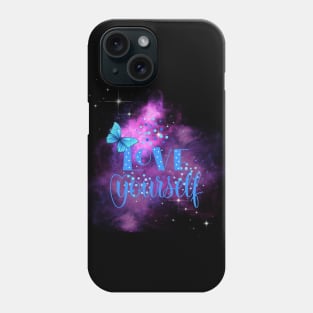 Love Yourself, Motivational, Positivity, Inspirational Quote Design Phone Case