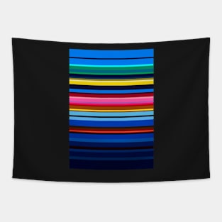 Blue Sky Neon Stripes Tapestry