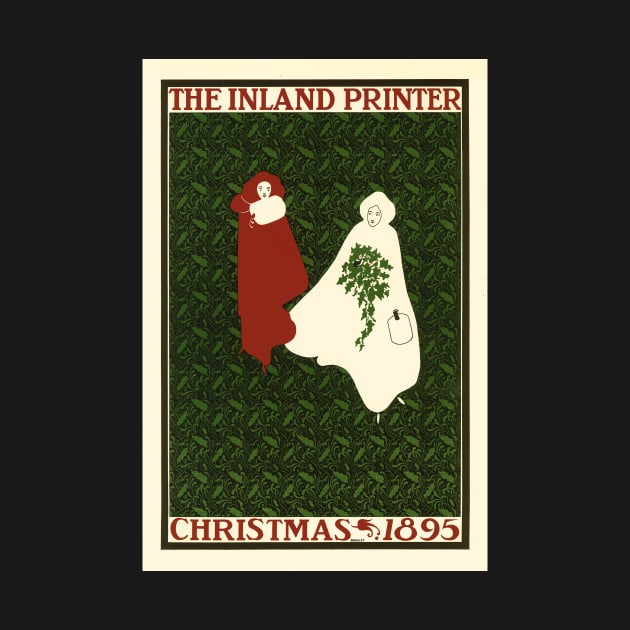 THE INLAND PRINTER CHRISTMAS 1895 by Poster Artist Will Bradley Vintage Advertisement by vintageposters