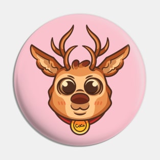 Cute Deer Cartoon illustration Pin