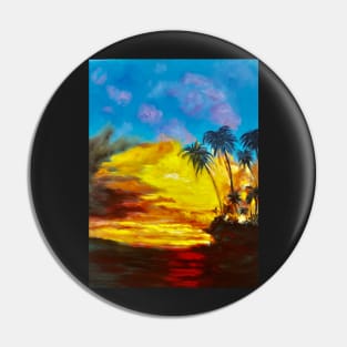 Fire Sunset in Hawaii Pin