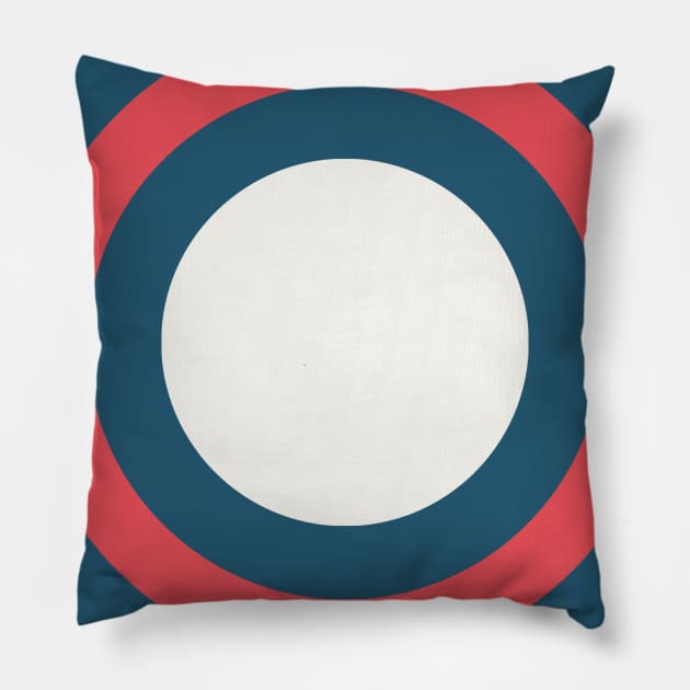 blue and red Pillow by stupidpotato1