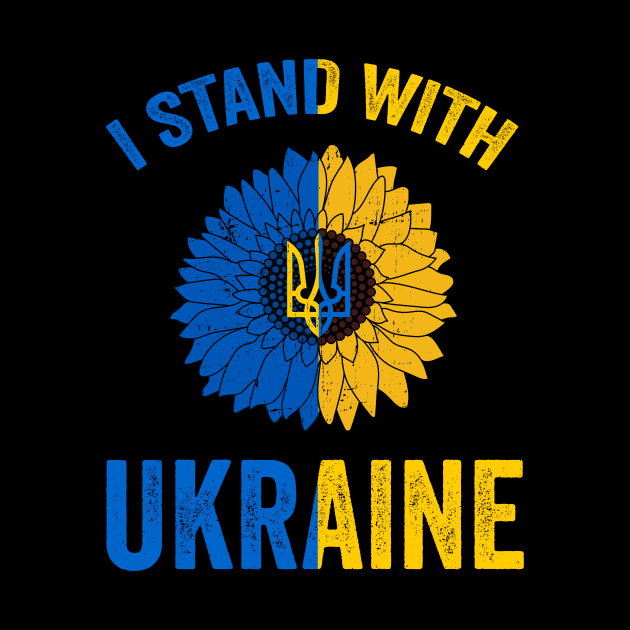 Support Ukraine Sunflower Ukrainian Flag by DUC3a7