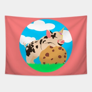 Baby pig ice cream horn Tapestry