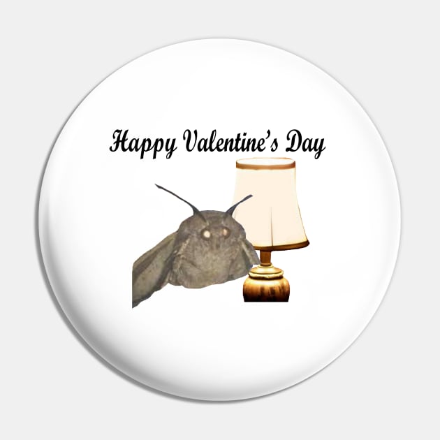 Valentine’s Day Moth and Lamp Pin by CatGirl101