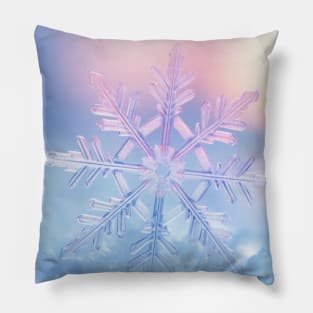 Snow Flake Nature Serene Tranquil Peace Pillow