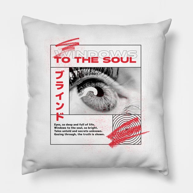 Windows To The Soul Eyes Eye Perception Truth Pillow by Tip Top Tee's