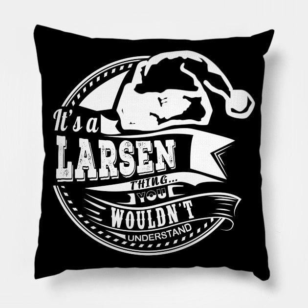 It's a Larsen thing - Hat Xmas Personalized Name Gift Pillow by Cave Store