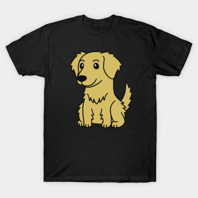 Golden Retriever Cute Cartoon Golden Retriever T Shirt Teepublic