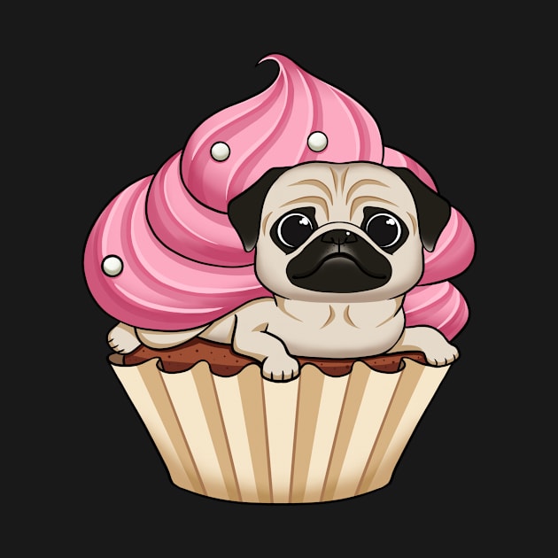 Pug-cakes: The Perfect Blend of Cute and Sweet by Holymayo Tee