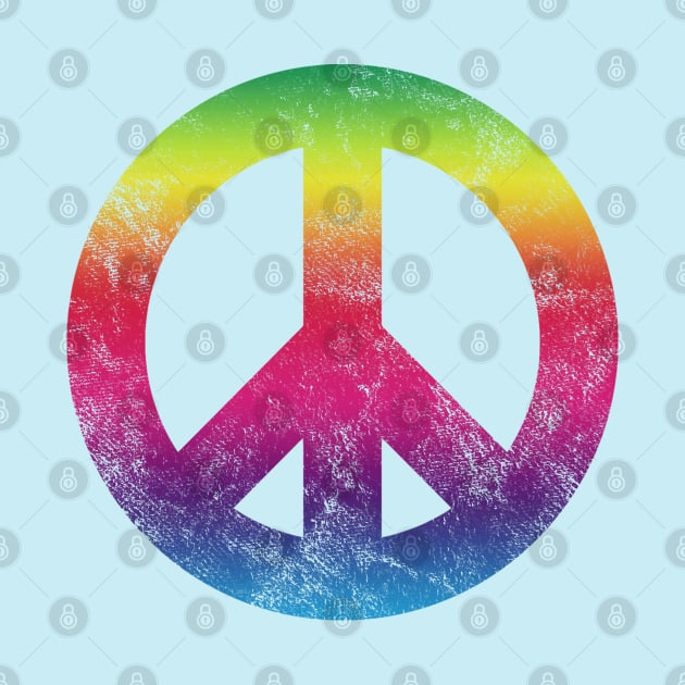 RETRO RAINBOW PEACE SIGN by BG305