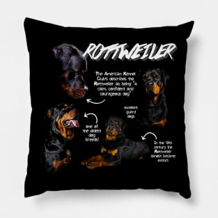 Rottweiler Fun Facts Pillow