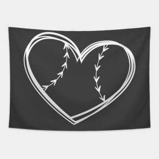 Baseball Heart Tapestry