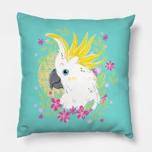 Sulphur Crested Cockatoo Pillow