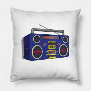 Boombox (Dark Cornflower Blue + Violet Magican Colorway) Analog / Music Pillow