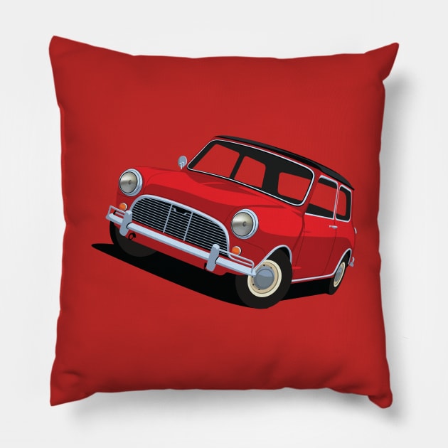 Austin Mini Pillow by AutomotiveArt