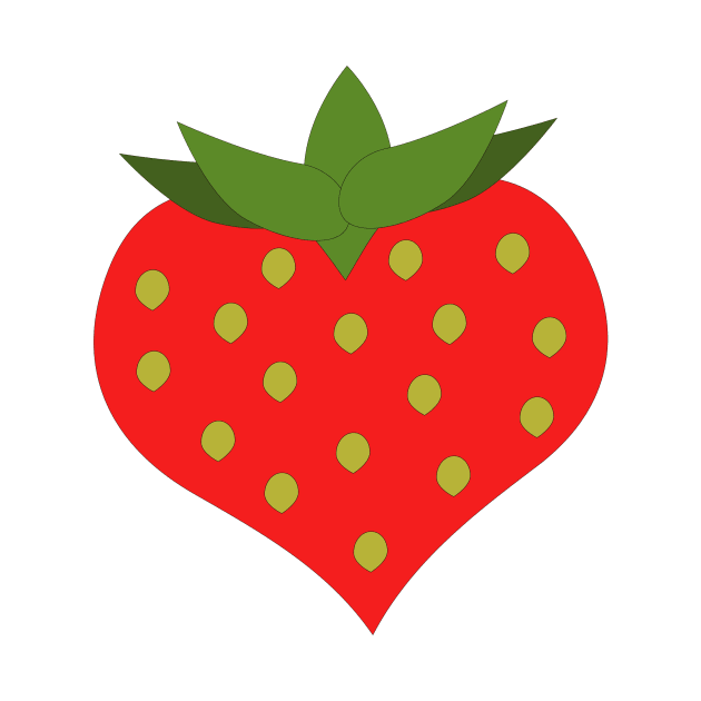 Heart shaped strawberry by Design images