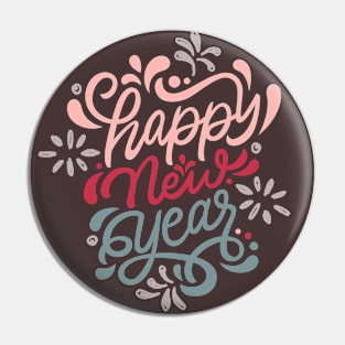 Vibrant and Festive Happy New Year Pin