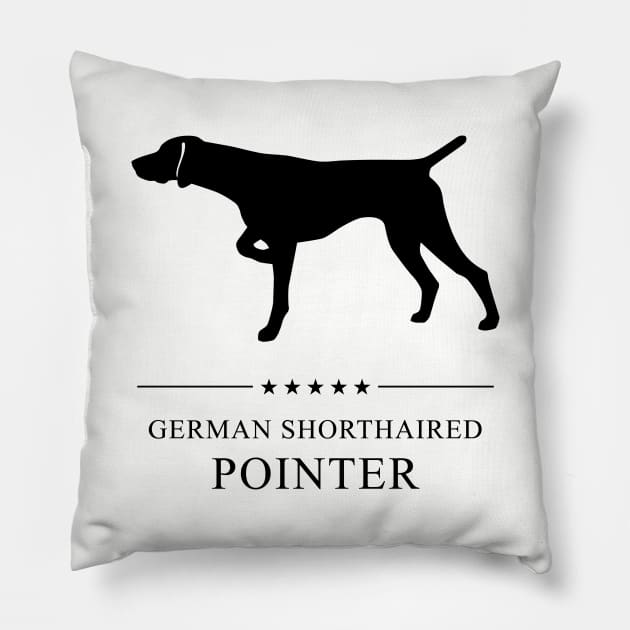 German Shorthaired Pointer Black Silhouette Pillow by millersye