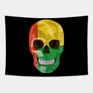 Guinea Bissau Flag Skull - Gift for Bissau Guinean With Roots From Guinea Bissau Tapestry