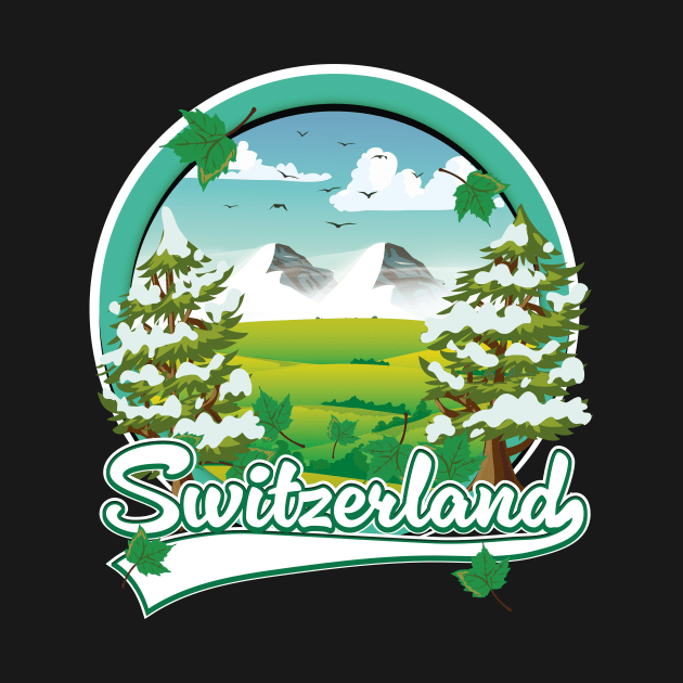 Switzerland travel logo by nickemporium1