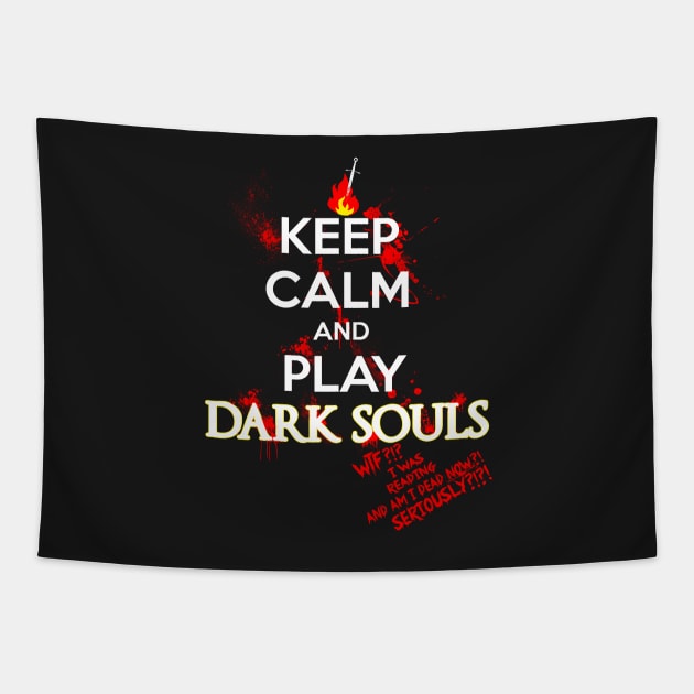 keep calm dark souls Tapestry by Genesis993