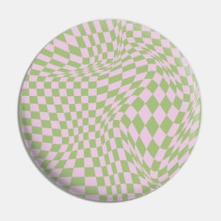 Checkerboard Pattern - Green Pink Pin