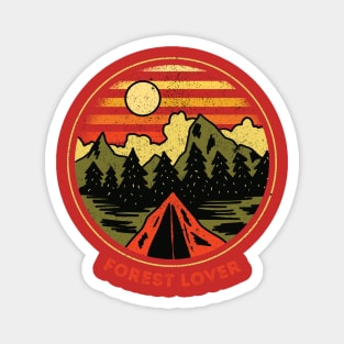 Camping Life in Wonderlust and Hiking trail Gift for forest lover Magnet