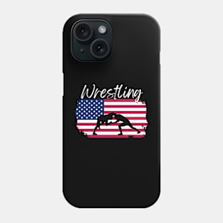 Wrestling USA Flag Phone Case