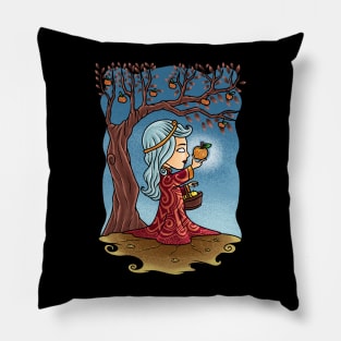 Majestic Idun: Norse Goddess of Youth and Renewal Pillow