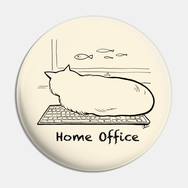 Home office with cat Pin by juliewu