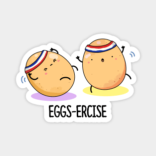 Eggsercise Cute Egg Pun Magnet