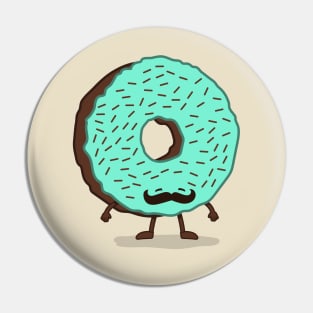 The Mustache Donut Pin