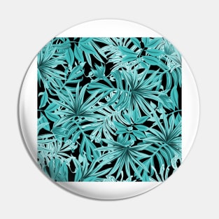 Green Leaf Fashion Print Pin