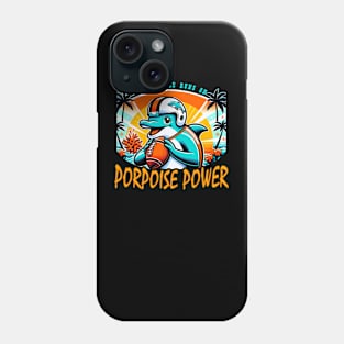 Funny Miami Fan - Runs on Porpoise Power Phone Case