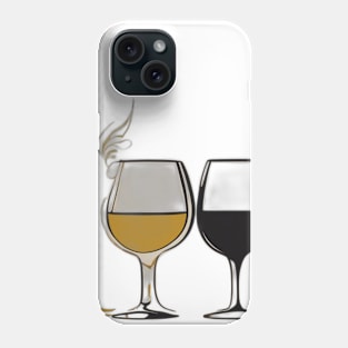 Toast to Elegance - Wine and Whiskey Glass Art No. 652 Phone Case