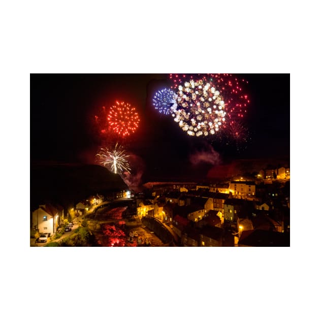Staithes Fireworks by davehudspeth