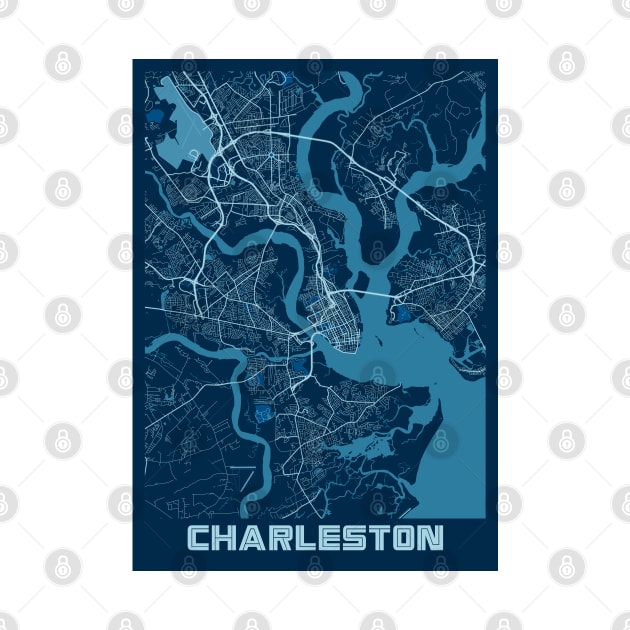 Charleston - United States Peace City Map by tienstencil