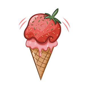 Strawberry Ice Cream Cone T-Shirt